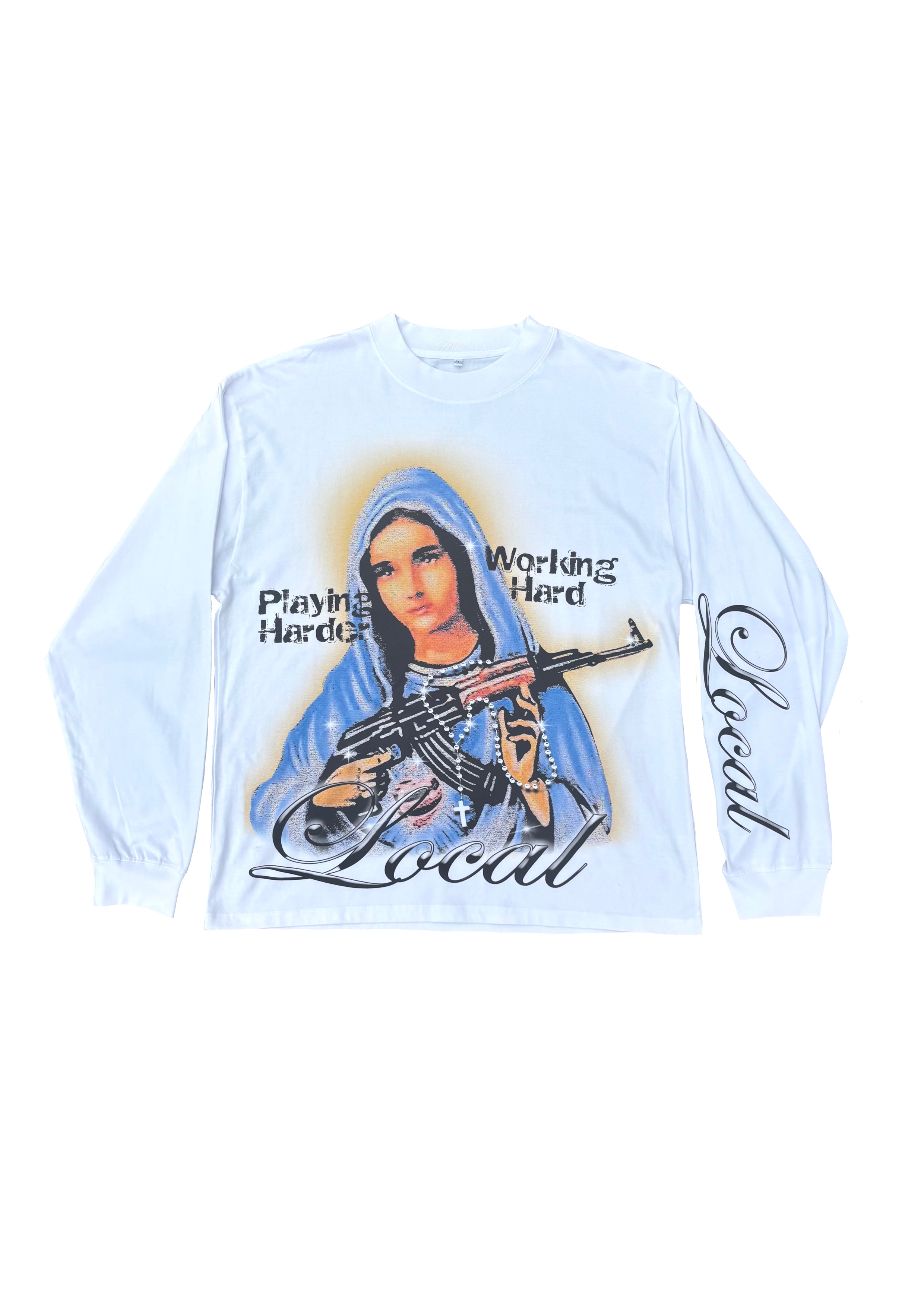 011DROP CAMISETA BLANCA MANGA LARGA
